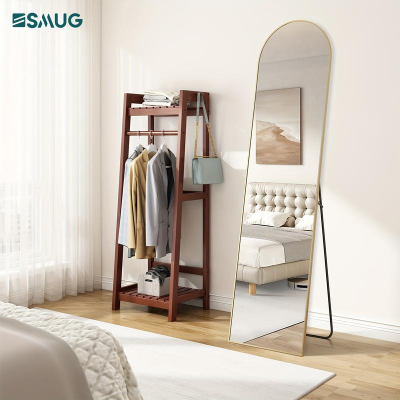 Full Length Floor Mount Mirror-Aluminum Alloy Frame-Arch Mirror Full Length HD-Full Body Mirror-for Bedroom or Living Room