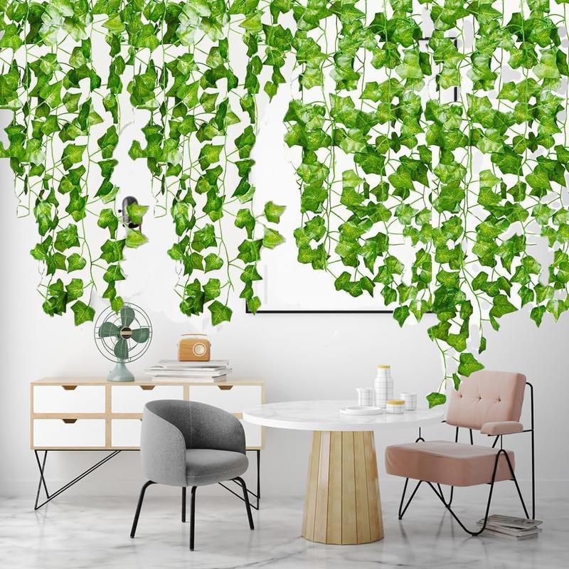 12 Pack 84 Feet Fake Ivy Leaves Vines Artificial Garland Greenery Hanging Plants for Bedroom Decor Aesthetic, Party Wedding Wall