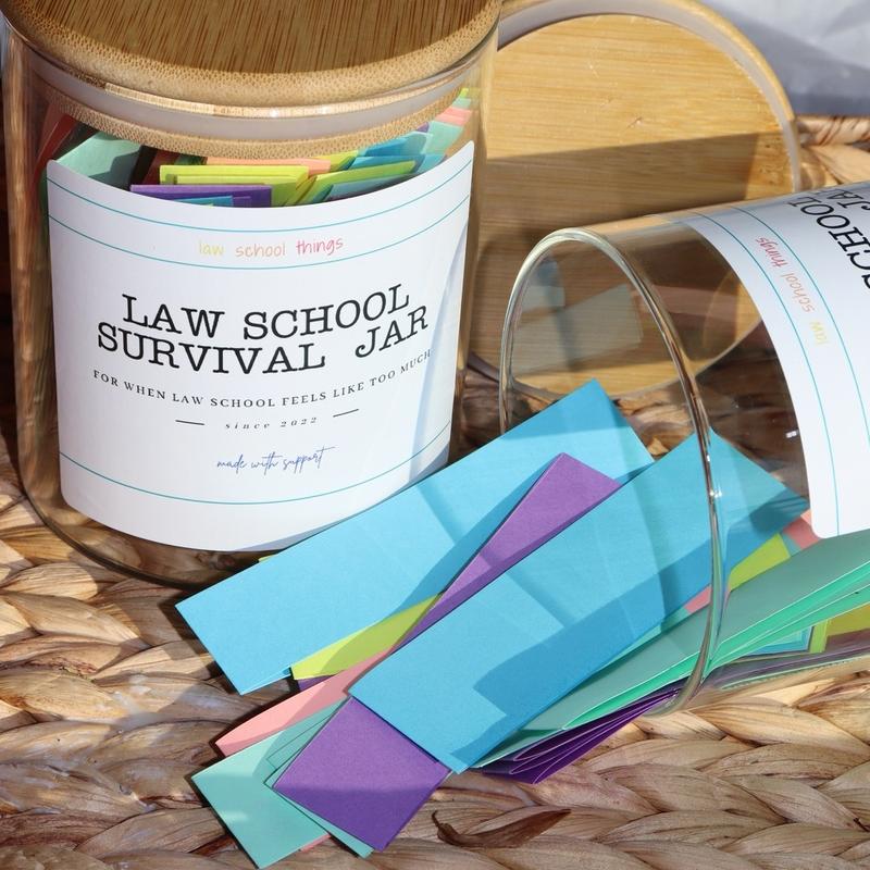 Law School Survival Jar for Law Students and Future Lawyers