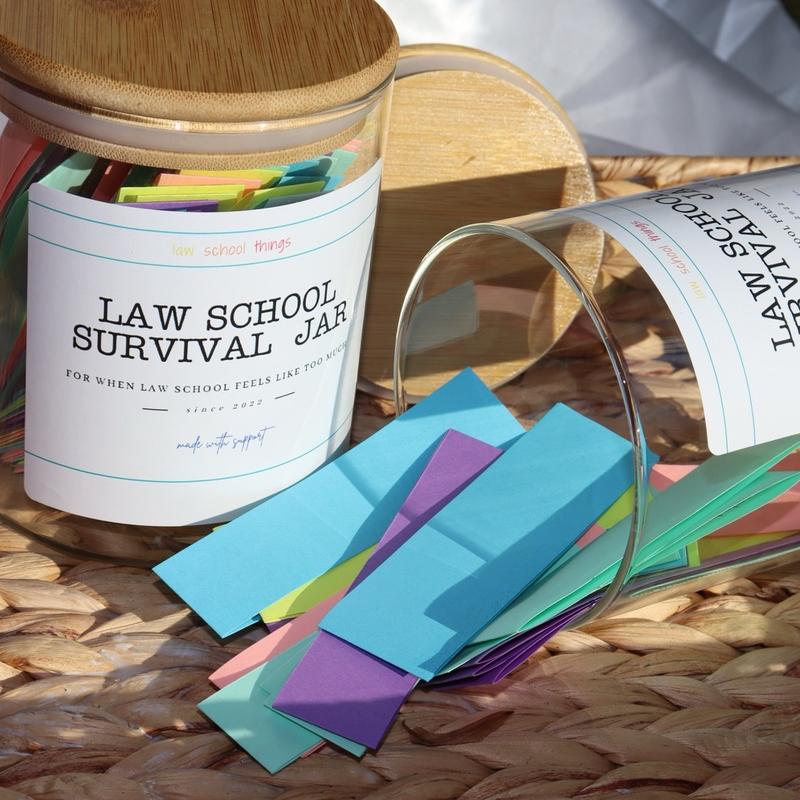 Law School Survival Jar for Law Students and Future Lawyers