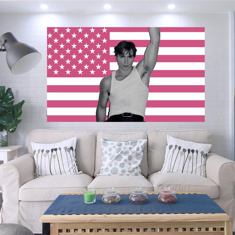 Nicholas Chavez Pink American Tapestry Flag 3x5ft Feet Funny Meme Tapestry DecorPrintLyle Menendez,Monsters Rafe Cameron  PinkFlag