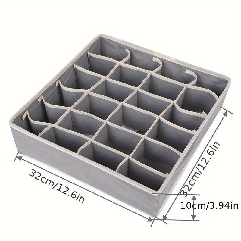 Underwear Socks Storage Bag, 2 Counts 24-grid Underwear Socks Drawer Organizer, Large Capacity Foldable Wardrobe Organizer