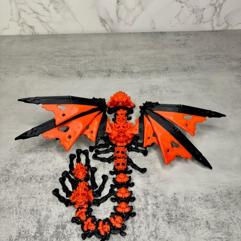 Cinderwing Bone Dragon Toy - Halloween Decor or Skull Decor Collection Addition Decoration