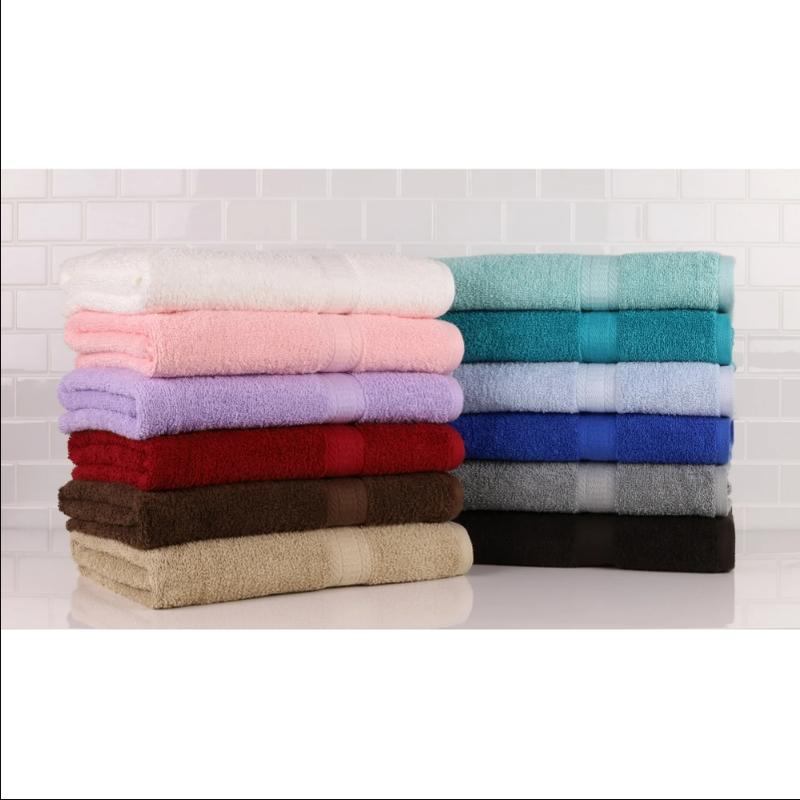 Solid Adult 10-Piece Towel Set, Turquoise and Gray