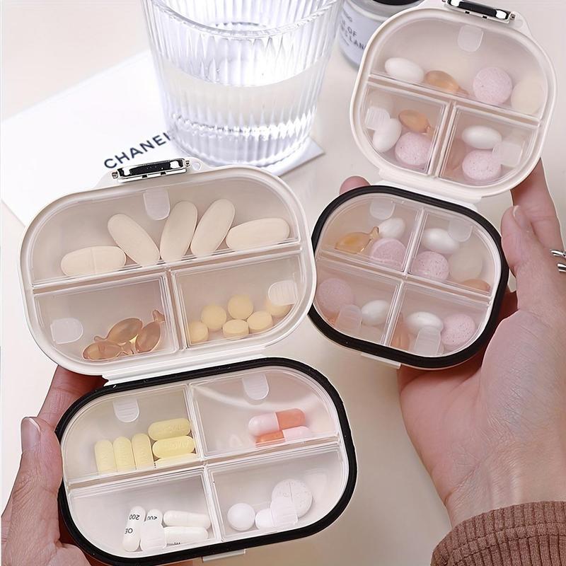 Portable Pill Storage Box, 1 Count 2 Counts Travel Multi-grid Pill Organizer, Mini Jewelry Storage Box, Storage Organizer, Summer for Gift