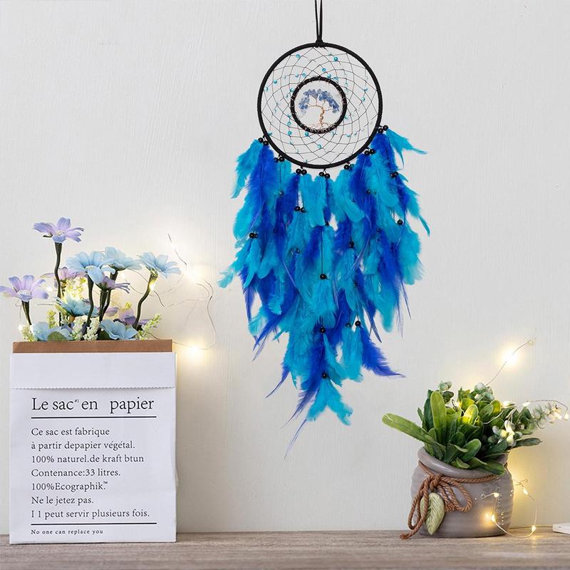 Dream Catcher for Ramadan Decor, 1 Count Feather Decor Dream Catcher, Hanging Decor for Home Living Room Room, Ramadan Decorations, Holiday Gift for Friends