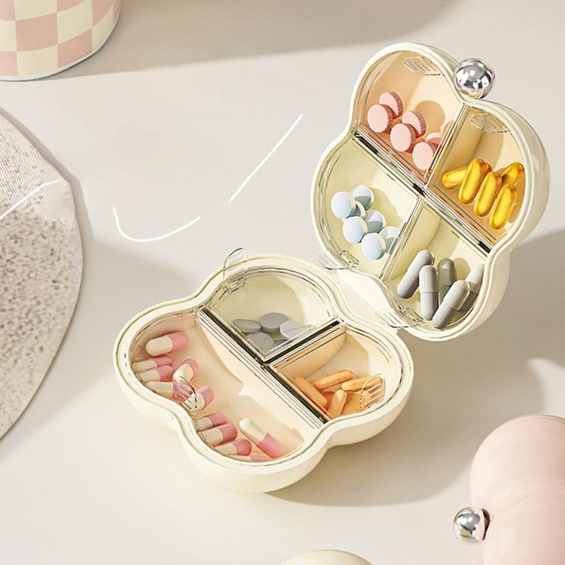 Portable Pill Storage Box, 1 Count Multi-grid Pill Organizer, Dustproof Pill Storage Box for Travel, Small Organizer for Daily Use