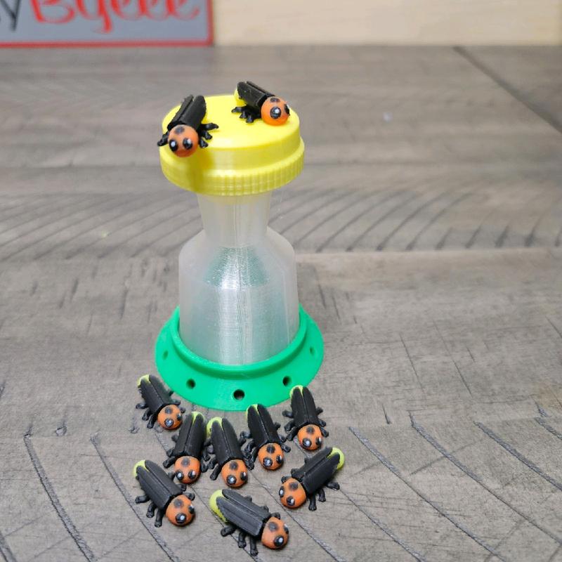 3D Printed Fireflies with Jar Figurine