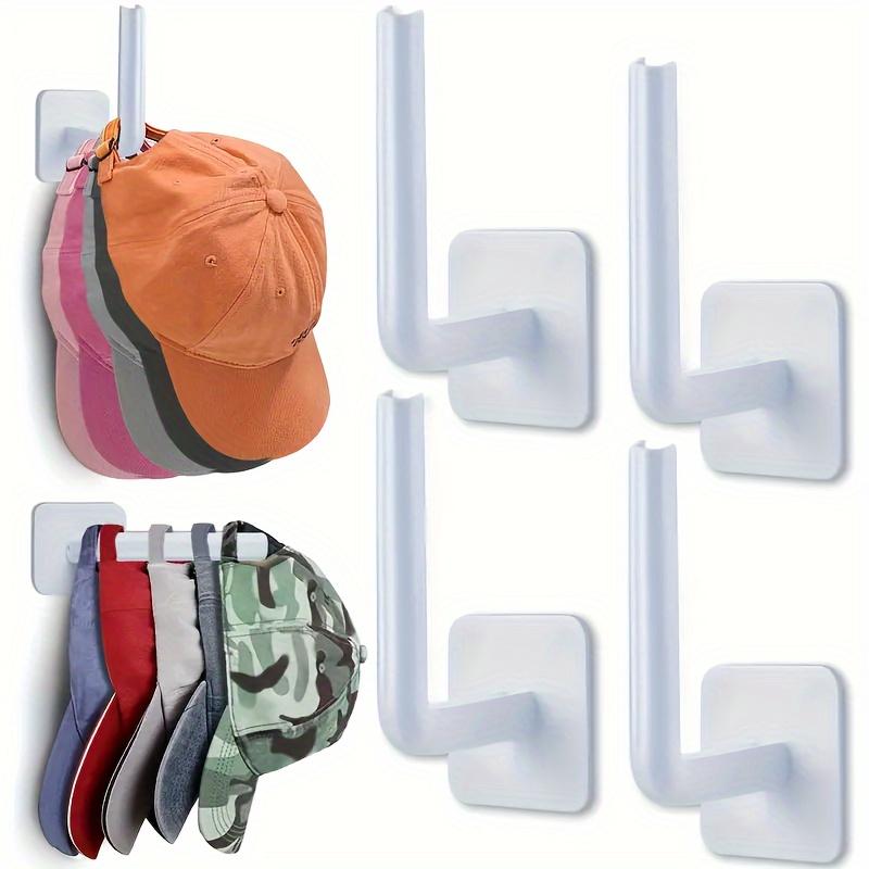 8 4 Pieces Self-Adhesive Hat And Towel Storage Hooks - Space Saving Organizer For Entryway, Bathroom, Bedroom - Hole-Free And Multi-Functional Household Hooks storage