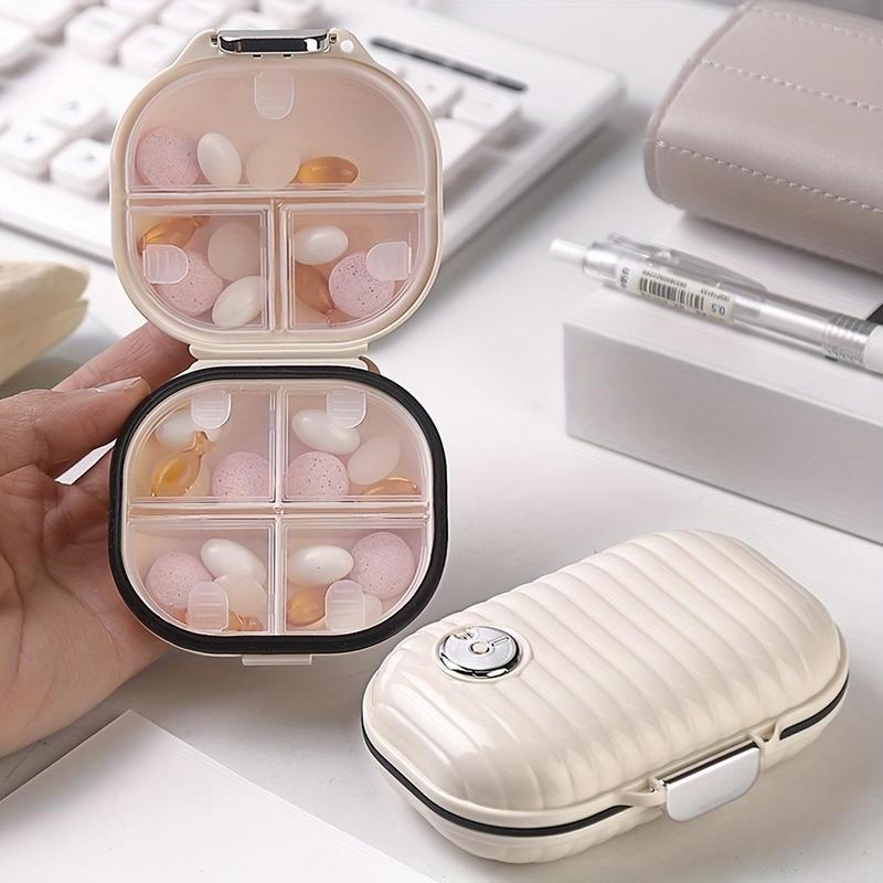 Portable Pill Storage Box, 1 Count 2 Counts Travel Multi-grid Pill Organizer, Mini Jewelry Storage Box, Storage Organizer, Summer for Gift