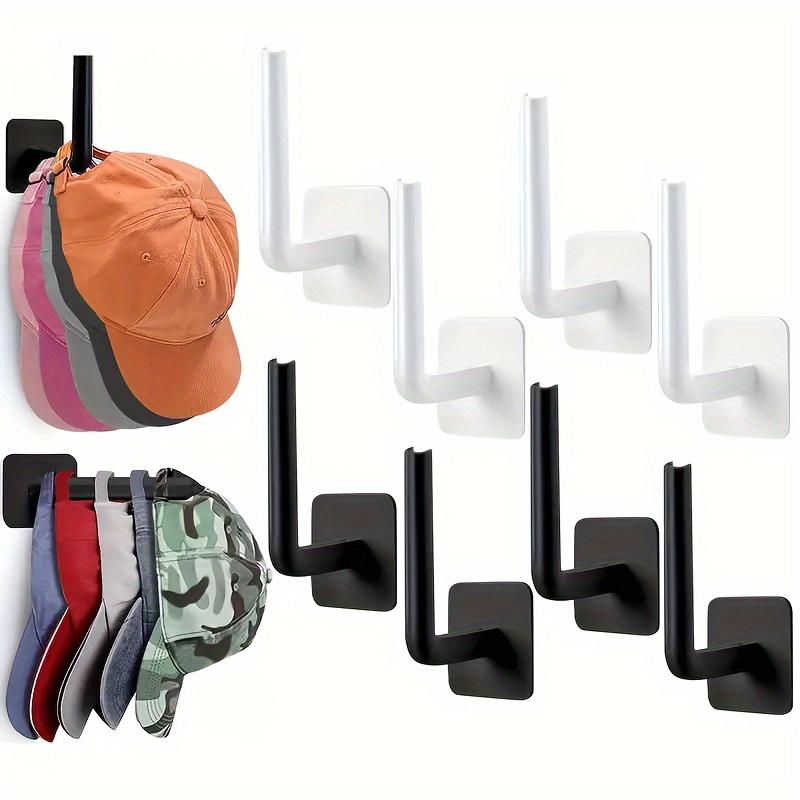 8 4 Pieces Self-Adhesive Hat And Towel Storage Hooks - Space Saving Organizer For Entryway, Bathroom, Bedroom - Hole-Free And Multi-Functional Household Hooks storage