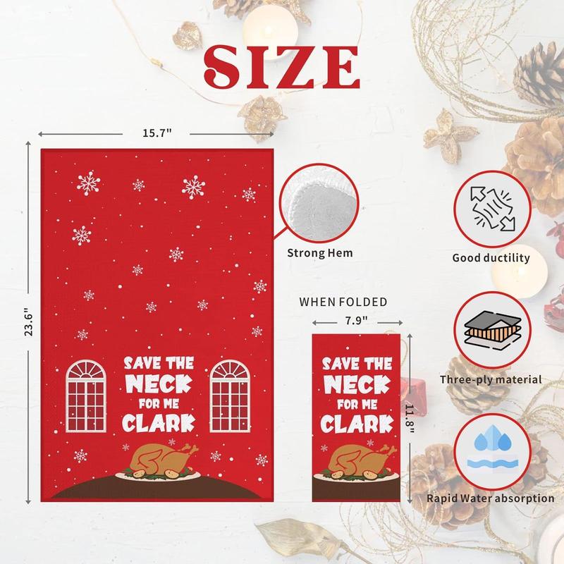 Christmas Vacation Gift, 2 Pack Funny Christmas Kitchen Towels, Griswold Family Cousin Eddie Christmas Vacation Merchandise, Cute Christmas Home Decorations, Novelty Xmas White Elephant Gifts Cleaning Scented