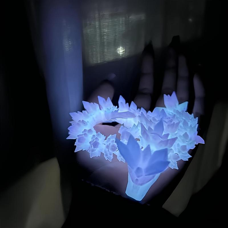 Christmas 3D Printed Luminous Crystal Dragon Statue, Creative Dragon Decoration, Garden Decoration, Home Decor, Office Decoration, Gift for Friend