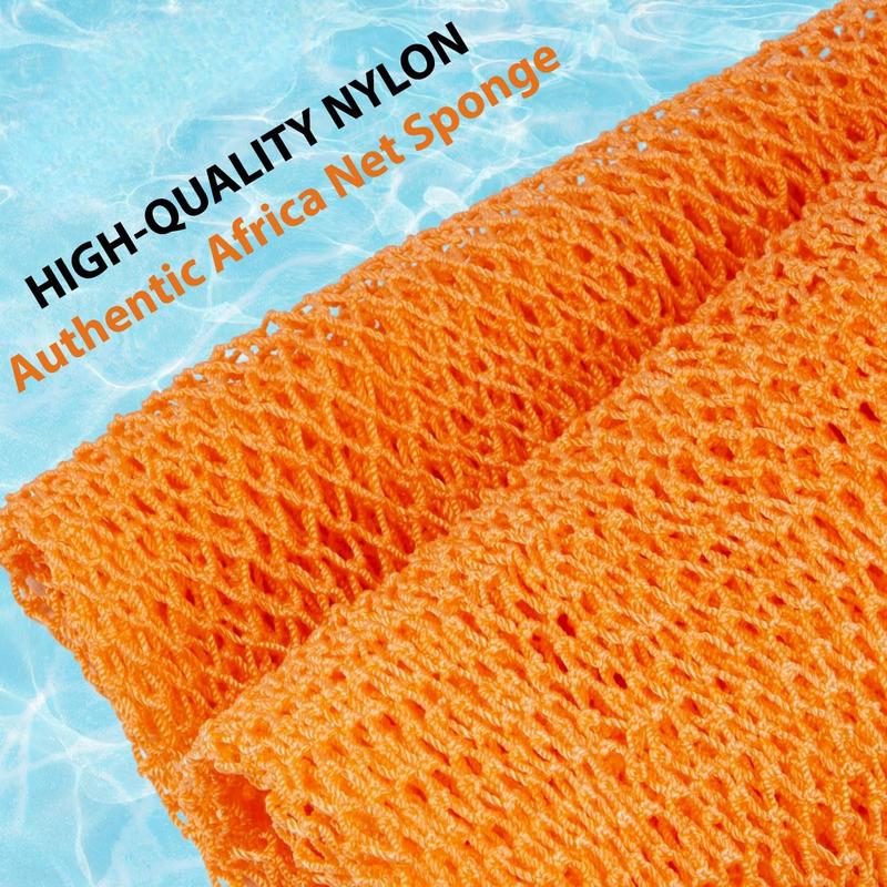 African Exfoliating Net Sponge, Long Net Bath Sponge, Exfoliating Shower Body Scrubber, Back Scrubber, Skin Smother, Great For Daily Use, Christmas