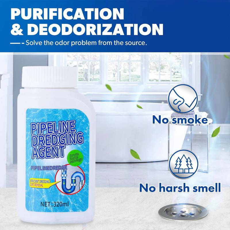 Liapu §Powerful Pipe Dredging Agent for Kitchen and Toilet Pipelines - Dissolves 200+ Blockages and Kills 99% of Bacteria