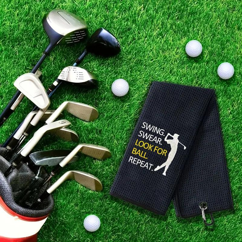 Golf Towel, Soft Absorbent Golf Towel with Clip, Portable Golf Towel for Outdoor Sports, Christmas, Christmas Gift