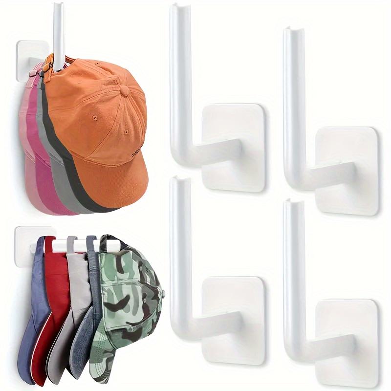 8 4 Pieces Self-Adhesive Hat And Towel Storage Hooks - Space Saving Organizer For Entryway, Bathroom, Bedroom - Hole-Free And Multi-Functional Household Hooks storage