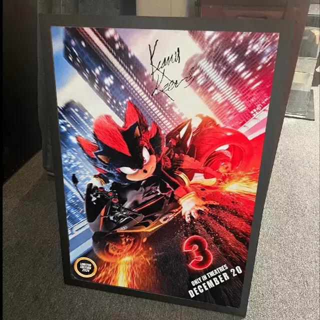 The Sonic Movies 3 2024 Keanu Reeves Sign Reprint Poster