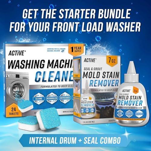 Mold Stain Remover Gel Cleaner Heavy Duty Cleaning Solution for Front Loader Washing Machine Seal, Bathroom Grout, Shower, Caulk (7 fl oz) Household Smooth