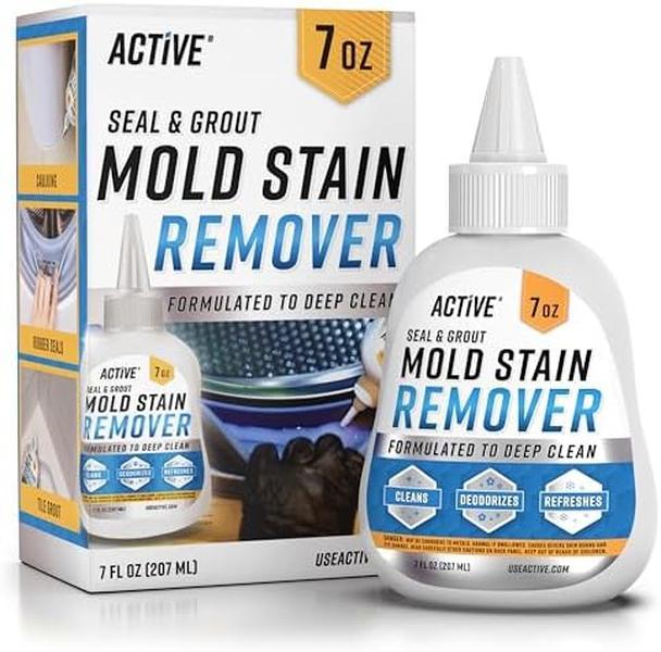 Mold Stain Remover Gel Cleaner Heavy Duty Cleaning Solution for Front Loader Washing Machine Seal, Bathroom Grout, Shower, Caulk (7 fl oz) Household Smooth