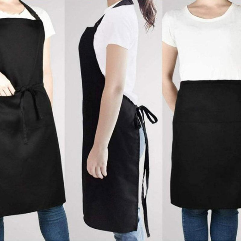 1 Counr Waterproof Apron with Pocket for Men & Women, Adjustable Apron for Kitchen Cooking Baking