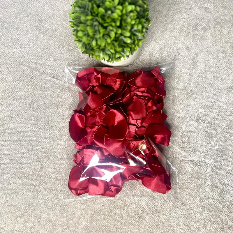 100 Pack Pre-fabricated ribbon Rose petals to make Eternal Roses