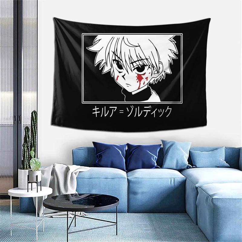 Anime Tapestry Aesthetic Wall Hanging Tapestries Wall Blanket Art for Living Room Bedroom Dorm Home Decor Gift 60x40Inch Cloth Peach Skin Velvet