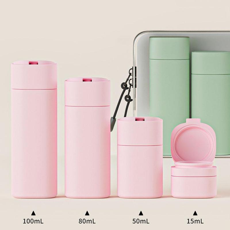 Travel Cosmetic Bottle, 6 Counts set Empty Refillable Squeeze Bottle, Portable Travel Storage Container for Shampoo, Conditioner, Lotion, Cream