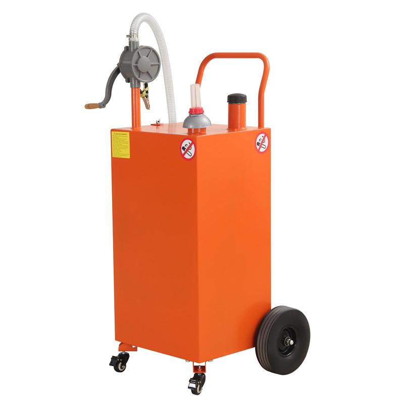 GARVEE 40 Gallon Portable Fuel Transfer Storage Tank: Versatile Gas Caddy for Diesel, Kerosene - Ideal for Boats, ATVs, Cars, Motorcycles - Durable, Convenient Fuel Storage Solution in Orange