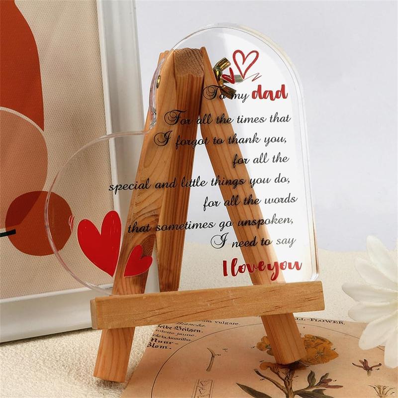  For Father Fathers Day from Daughter Son Dad Gifts Acrylic Plaque Gifts Father's Day Gifts Daddy Gift Ideas Cool Gifts for Dad Step Dad Gifts Father in Law Gift Dad Birthday Gifts Best Dad Ever Gifts