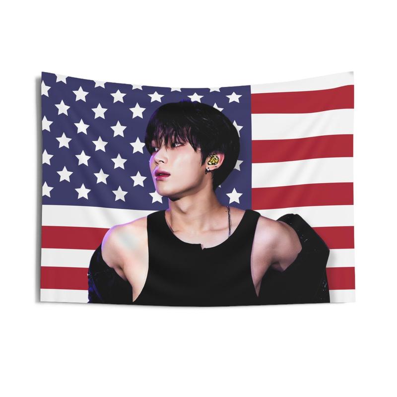 Enhypen Sunoo Biceps America 3x5ft Flag