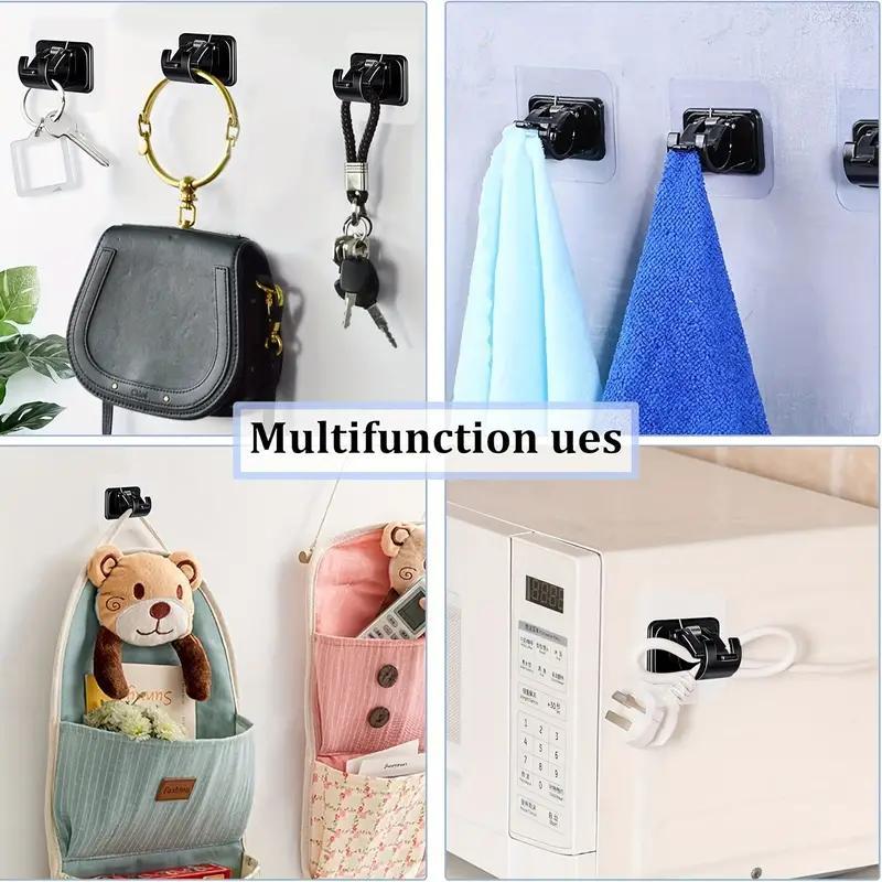 Self Adhesive Curtain Rod Holder, 20pcs set Adjustable Hook for Damage-free Hanging, Home Organizer for Bathroom, Kitchen, Hotel Use