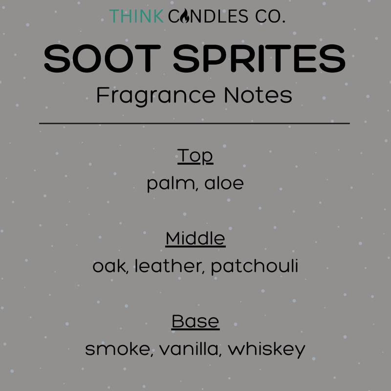 Soot Sprites Candle | Hand Poured Vegan Wax Blend Candle | 9 oz, 4 oz, 2 oz Snap Bar