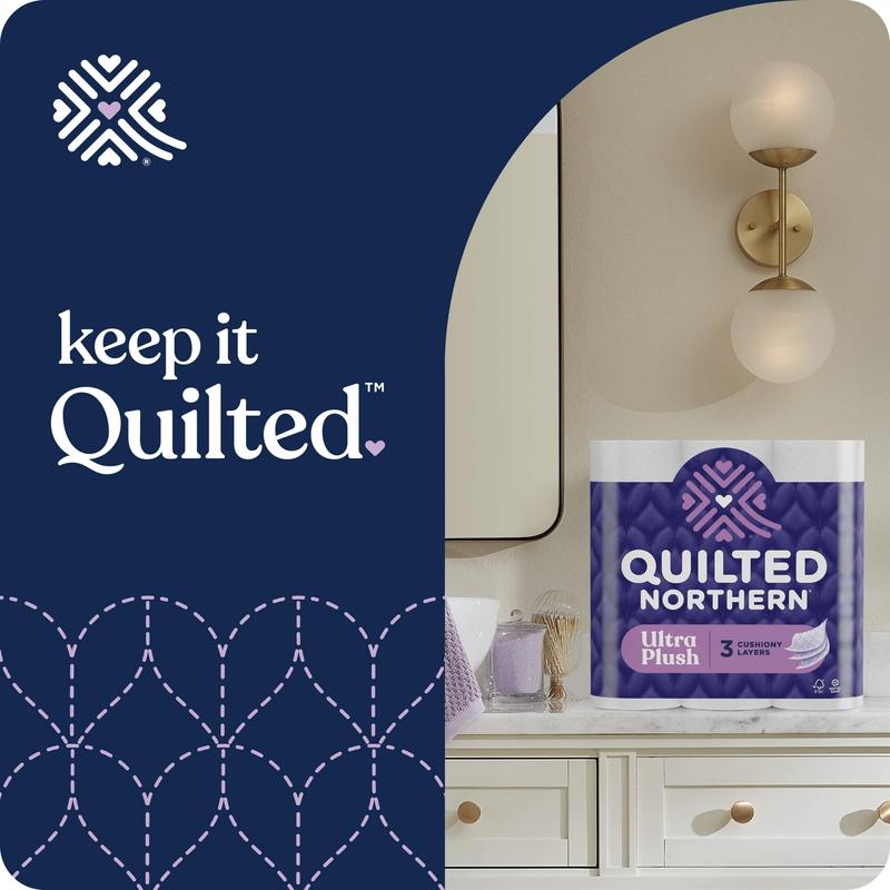 Quilted Northern Ultra Plush 3-Ply Toilet Paper, 12 Mega Rolls