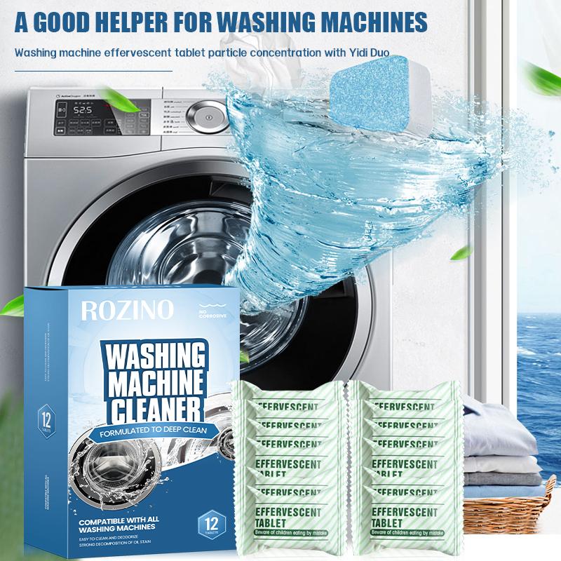 Washing Machine Cleaner & Descaler 12 Pack - , septic tank safe and environmentally friendly deodoriser, cleans drum interiors and drum seals