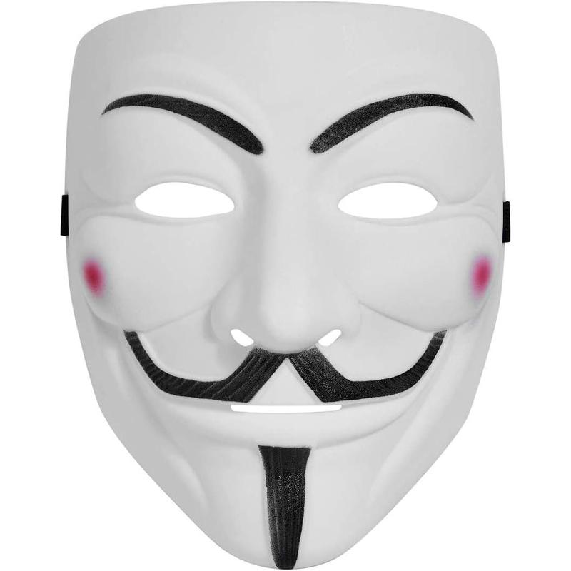 Hackers mask white V for Vendetta Halloween face mask Costume Cosplay Party