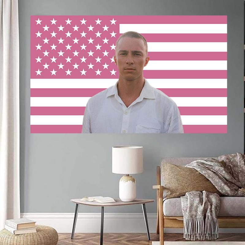 Drew Flags 3x5ft Starkey rafe cameron American Flag Pink Tapestry, College Dorm Bedroom Living Room Decor with Brass Grommet for Easy Hanging