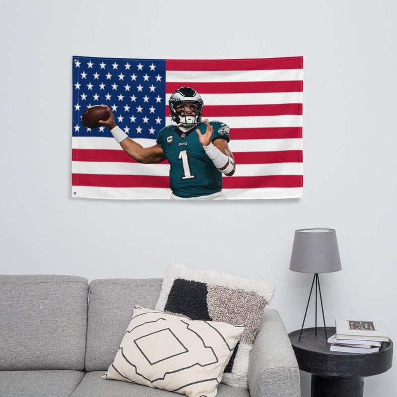 Jeann Hurts Flag Tapestry~Wall decor~Fan art