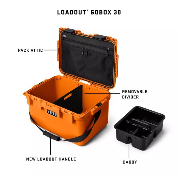 LoadOut GoBox 30 2.0 Gear Case, Weatherproof Outdoor Storage Case for Camping, Boating, and Gear Organization Organiser Waterproof