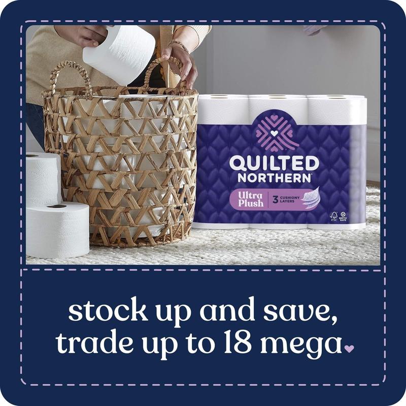 Quilted Northern Ultra Plush 3-Ply Toilet Paper, 12 Mega Rolls