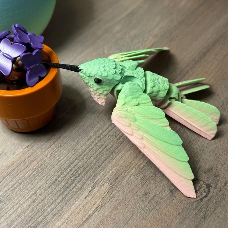 Hummingbird articulated 3D print figurine