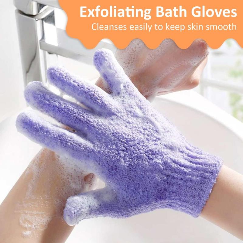 30 Count Exfoliating Gloves for Shower, 15 Colors Body Exfoliator Glove with Hanging Loop, Scrub Exfoliate Glove Mitt Bath Face Spa Hand Scrubber Wash Deep Scrubbing Dead Skin for Women Men