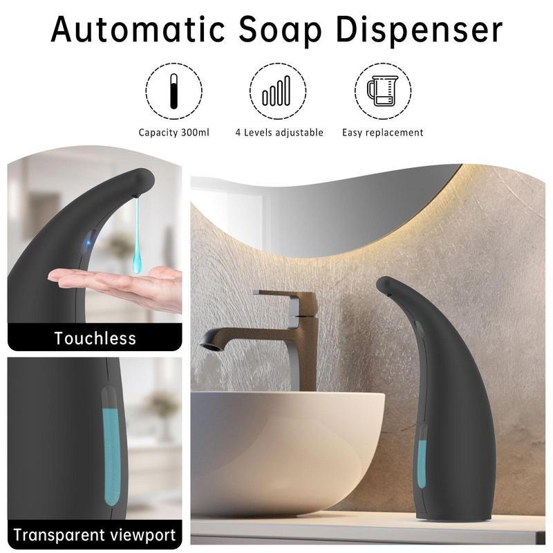 Automatic Soap Dispenser without Battery, 1 Count 4-level Adjustable Liquid Soap Dispenser, Soap Dispenser for Kitchen Bathroom Hotel Restaurant