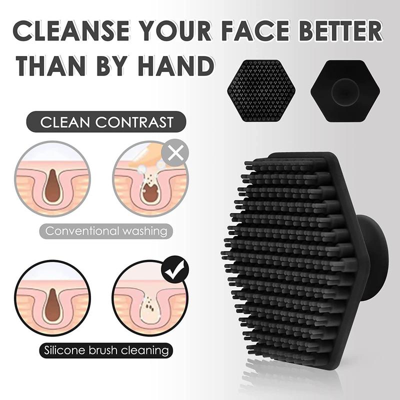 Soft Silicone Face Wash Brush, 1 Count Multifunctional Scrubber for Face Cleansing Massage, Shower Massage Brush for Bathroom