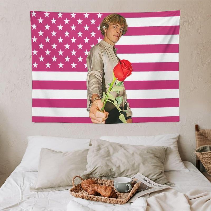 Ross Star Lynch Tapestry Wall Hanging Flag Art Aesthetic Poster Dorm Tapestries For Bedroom Party Home Living Room Decor30 x40 Decorative Gift