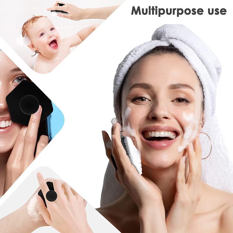 Soft Silicone Face Wash Brush, 1 Count Multifunctional Scrubber for Face Cleansing Massage, Shower Massage Brush for Bathroom