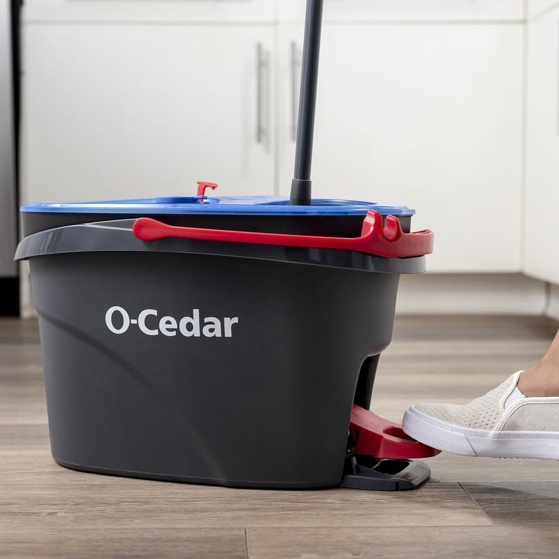 O-Cedar RinseClean Clean Water Spin Mop and Bucket System | Clean with Clean Water | Removes 99% of Bacteria || 1389