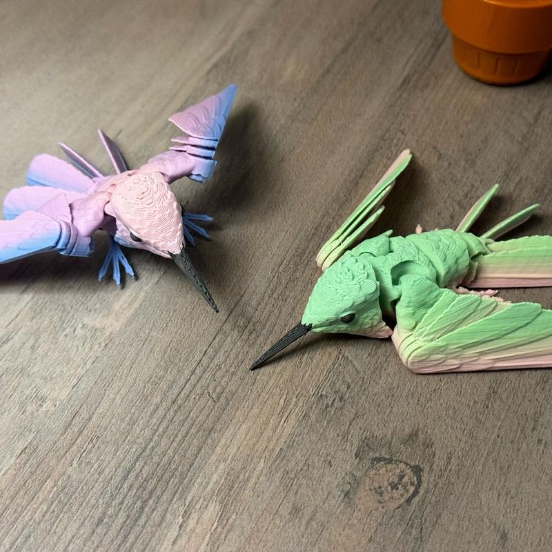 Hummingbird articulated 3D print figurine