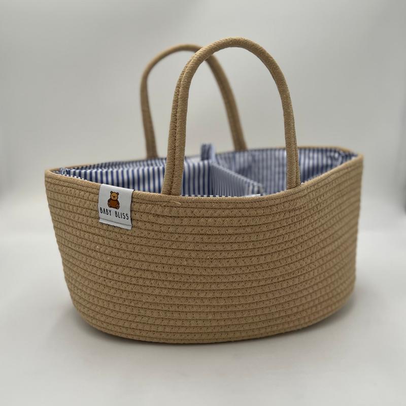 Rope Storage Caddy Gift Organiser Basket  - Neutral Colors - Two Sizes Available