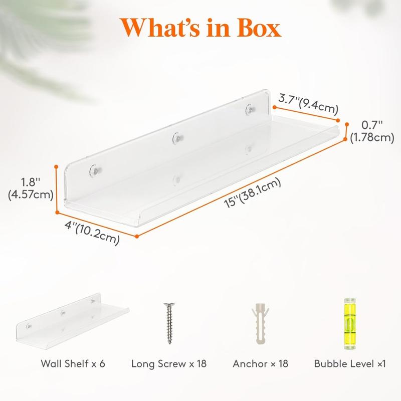 Floating Shelves for Wall, 6 Pack 15